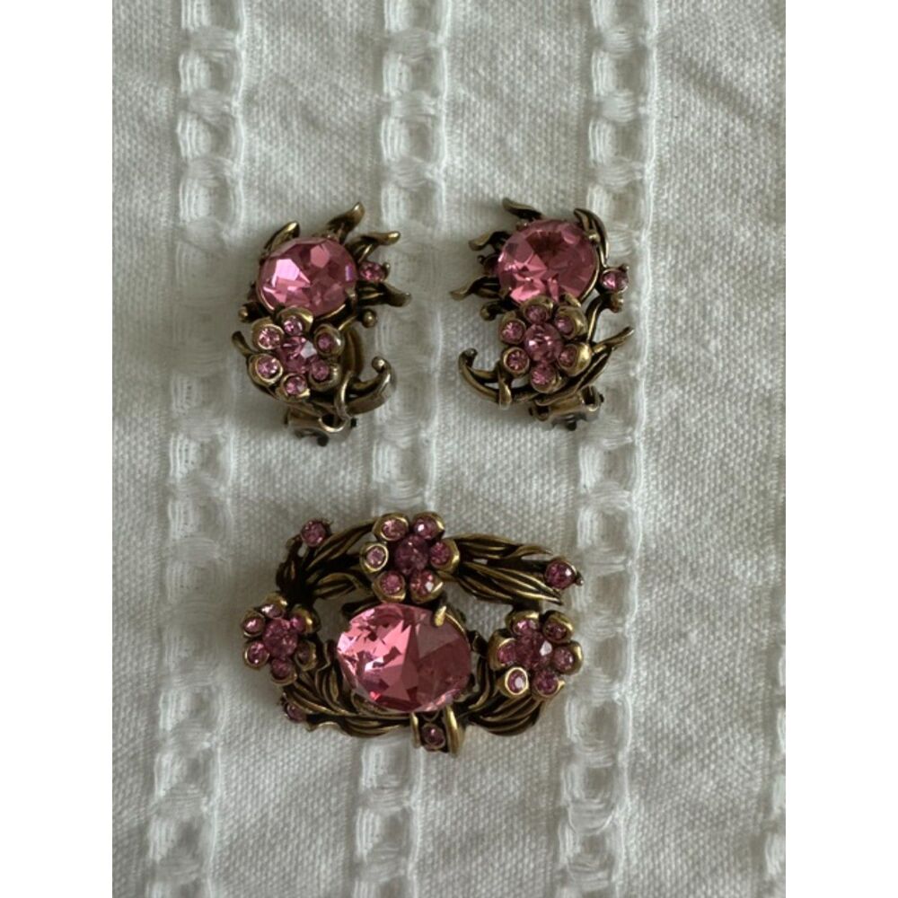 Hollycraft Signed Collectible Demi-parure, 1954.